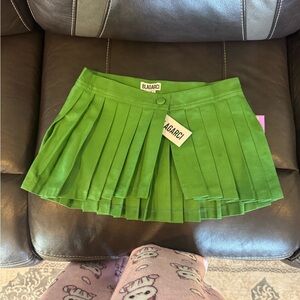 Green blagarci skirt Pleated Mini Skirt